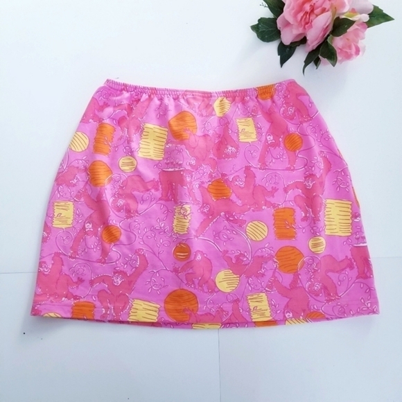 LILLY PULITZER Vintage Strawberry Monke Mini Skirt - Picture 3 of 9